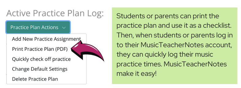 Music print practice plans