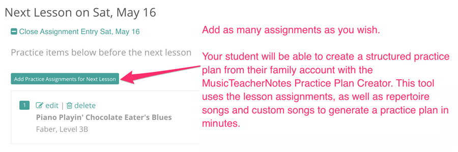 Add music assignments to sync to students