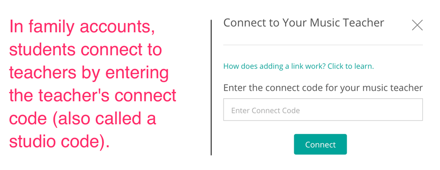 How students connect to teacher accounts
