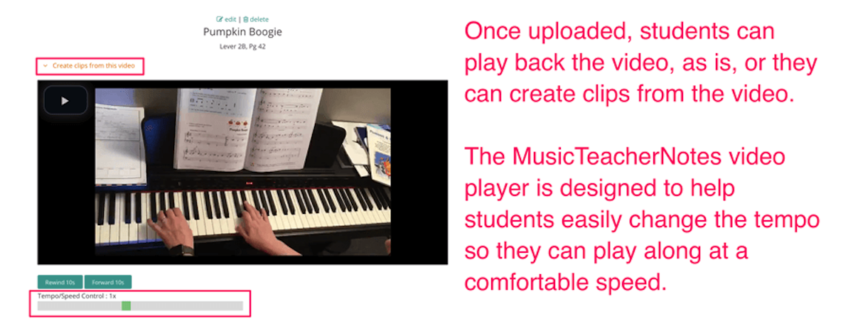 How video can improve learning music