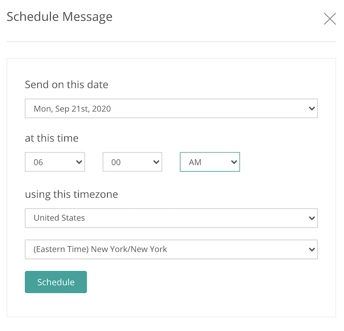 Schedule message for best sending time