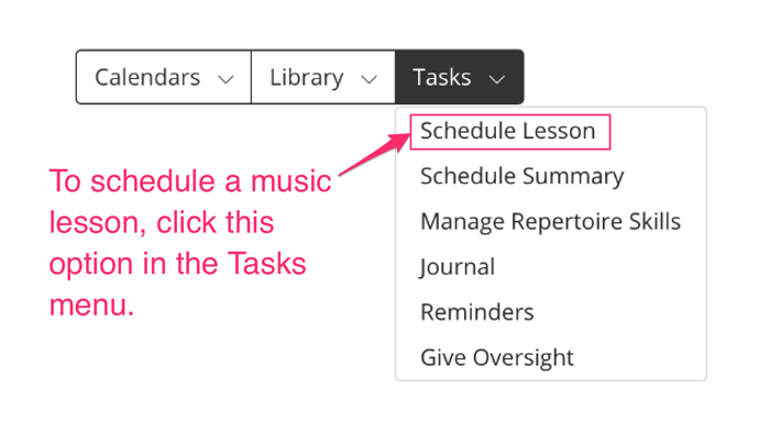 How to schedule a music lesson on MusicTeacherNotes